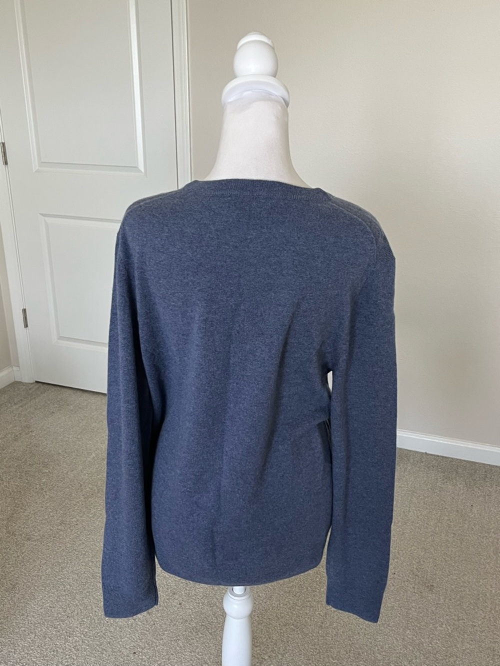 NWT Quince Crewneck Sweater in Heather Storm Blue Size Medium - Picture 2 of 8